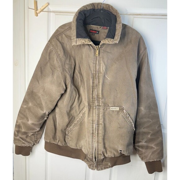 Wolverine Workwear Canvas Jacket Mens Large Y2K Distressed Durable Grunge Skater - Picture 1 of 16